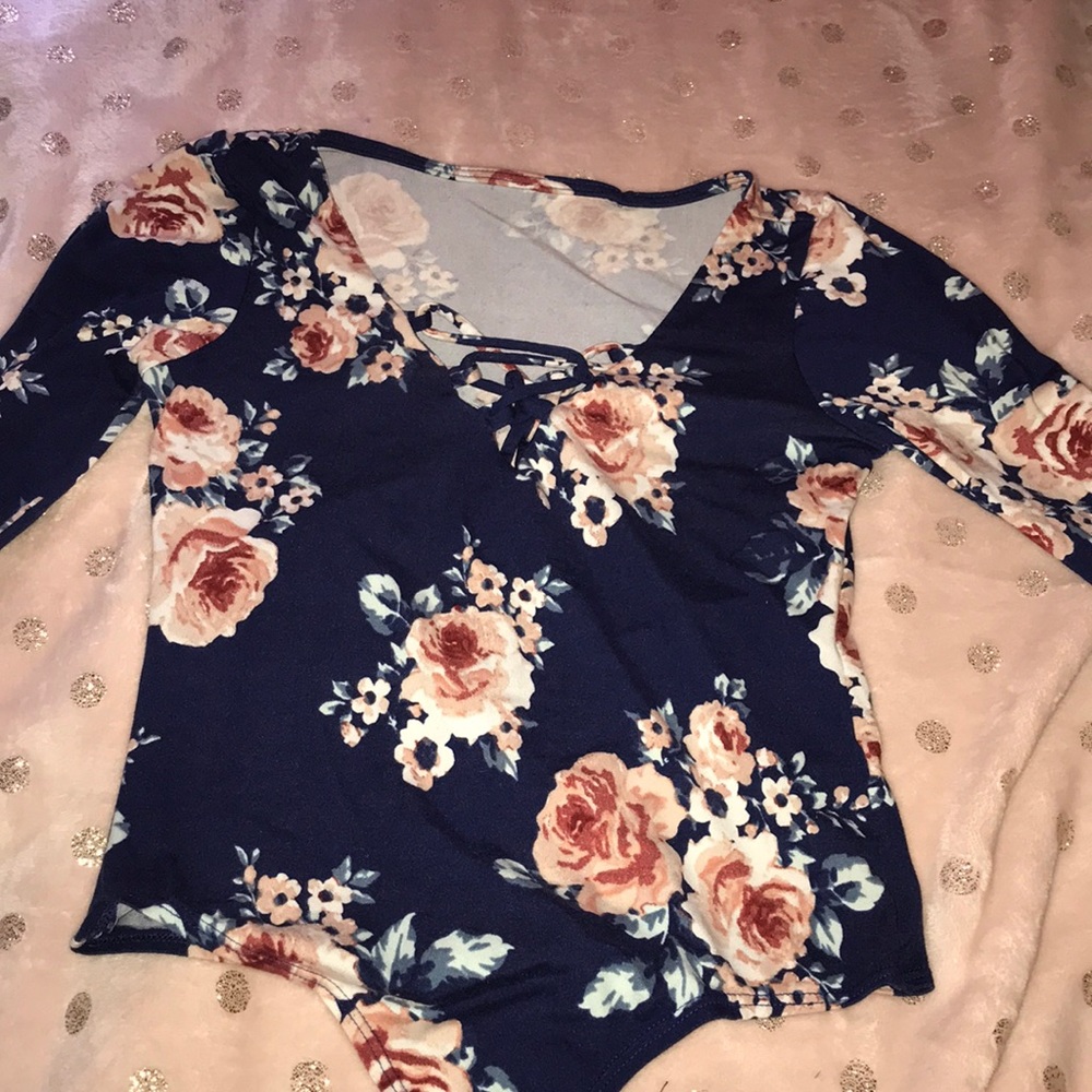Love culture flower tight bodysuit